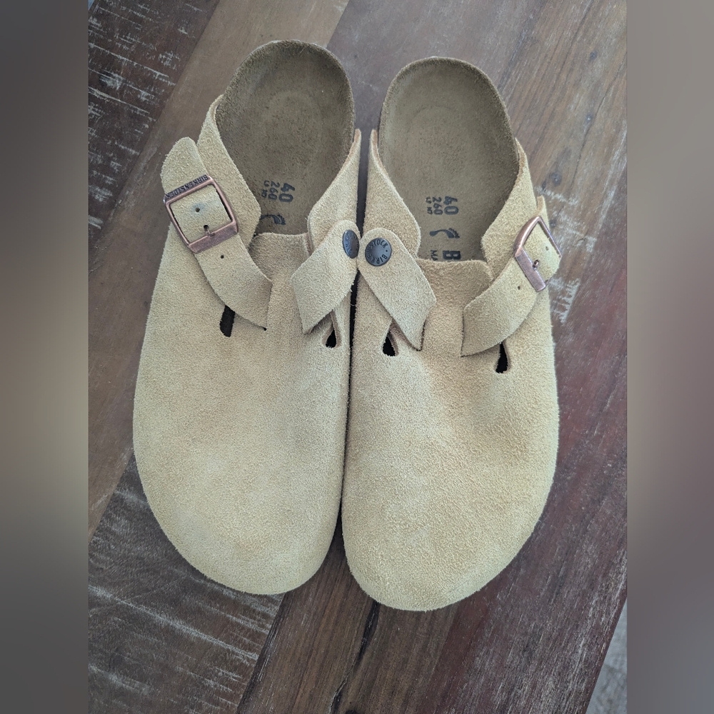 Birkenstock Tan Suede Mules